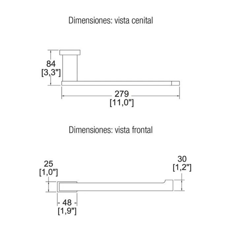 Toallero sencillo 16109 Vertika