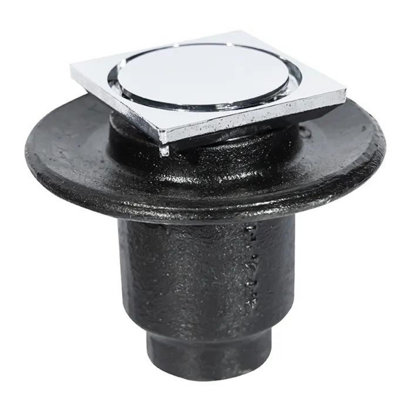 Coladera corta con tapa redonda contorno cuadrado 22V-CHL