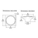 Coladera Rebosadero perimetral cuadrado acabado cromo 342-CL