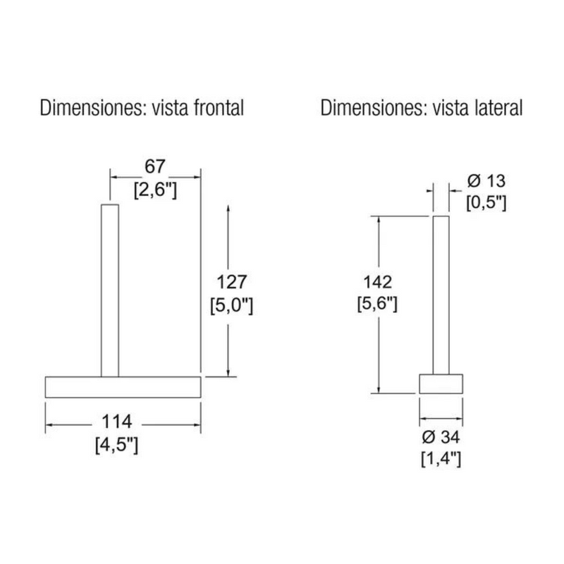 PORTAPAPEL DE REPUESTO 34 CROMO