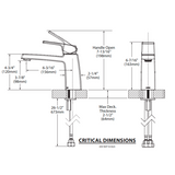 Monomando corto para lavabo GIOX 6750