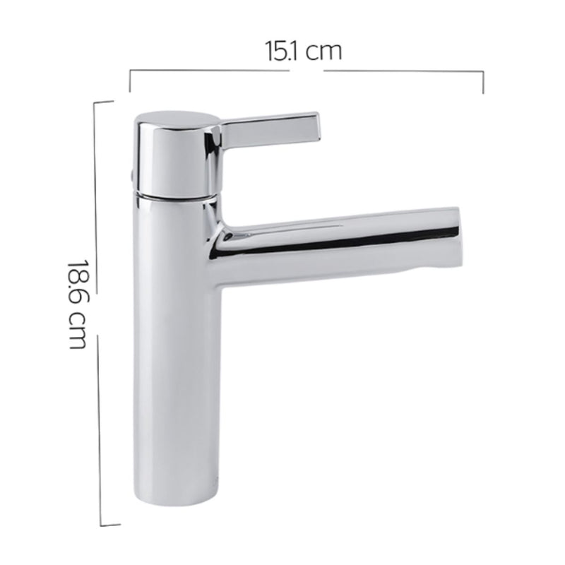 MEZCLADORA PARA LAVABO CROMO CORTO
