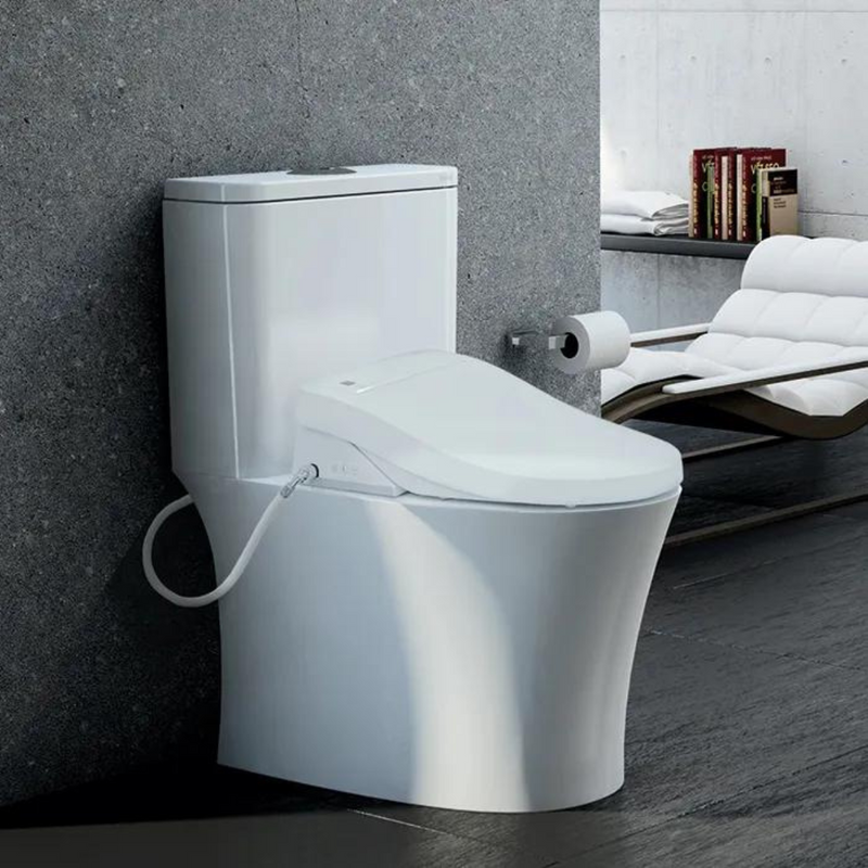 Asiento para inodoro electrónico elongado ATE Blanco