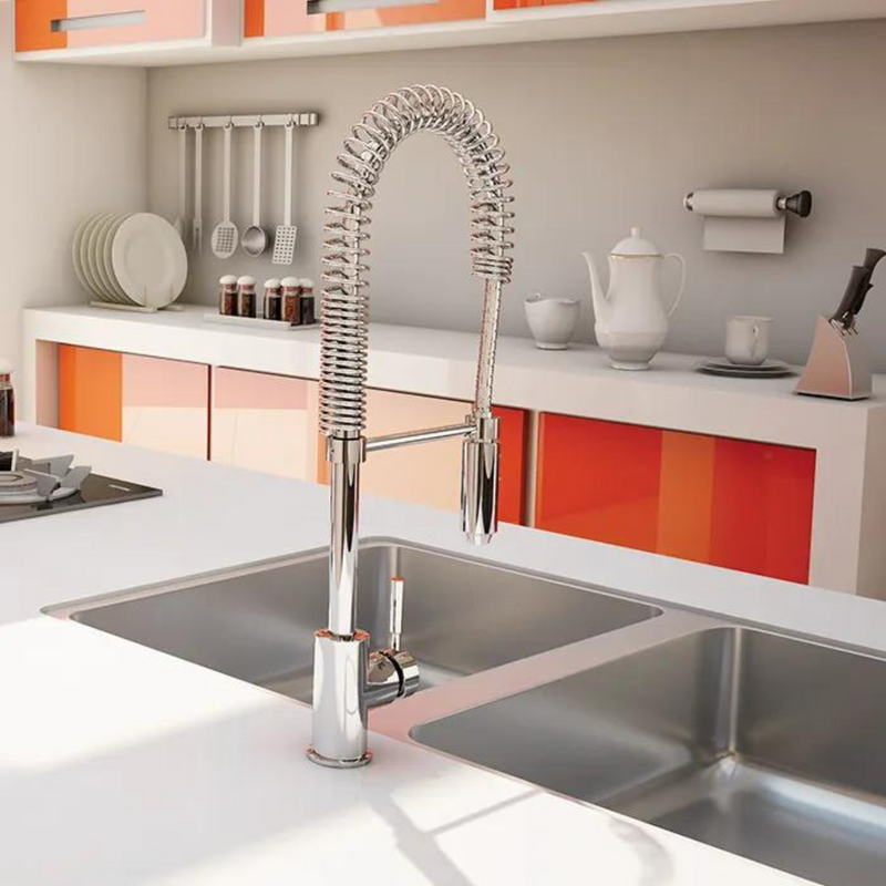 Monomando de cocina con sistema anticalcareo E-305 cromo