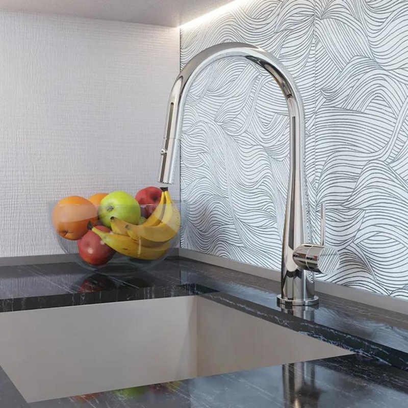 Monomando para cocina cuello giratorio 360° E-309 cromo