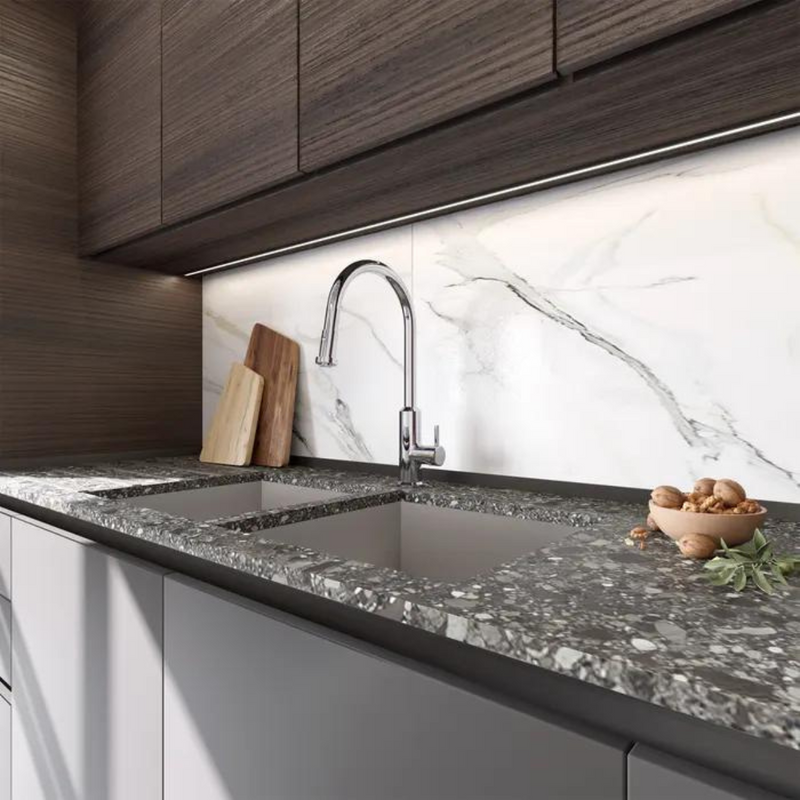 Monomando para cocina cabeza retráctil E-312 cromo
