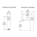 Monomando para lavabo corto acabado cromo EP-93