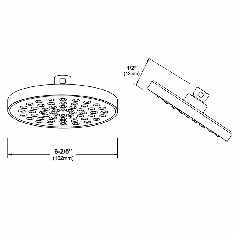 Regadera Redonda de 6" Fortum FS2007BL