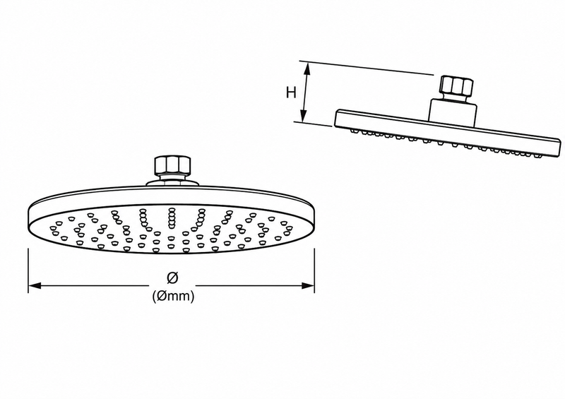Regadera Redonda 8" Fortum FS3007BL