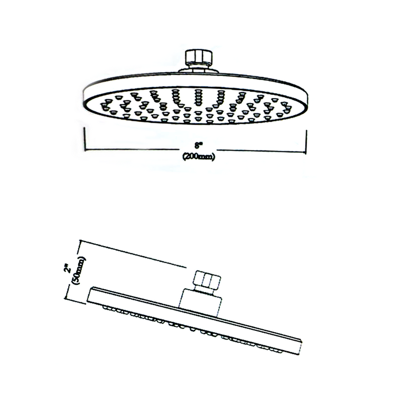REGADERA REDONDA DE 8" FS3007
