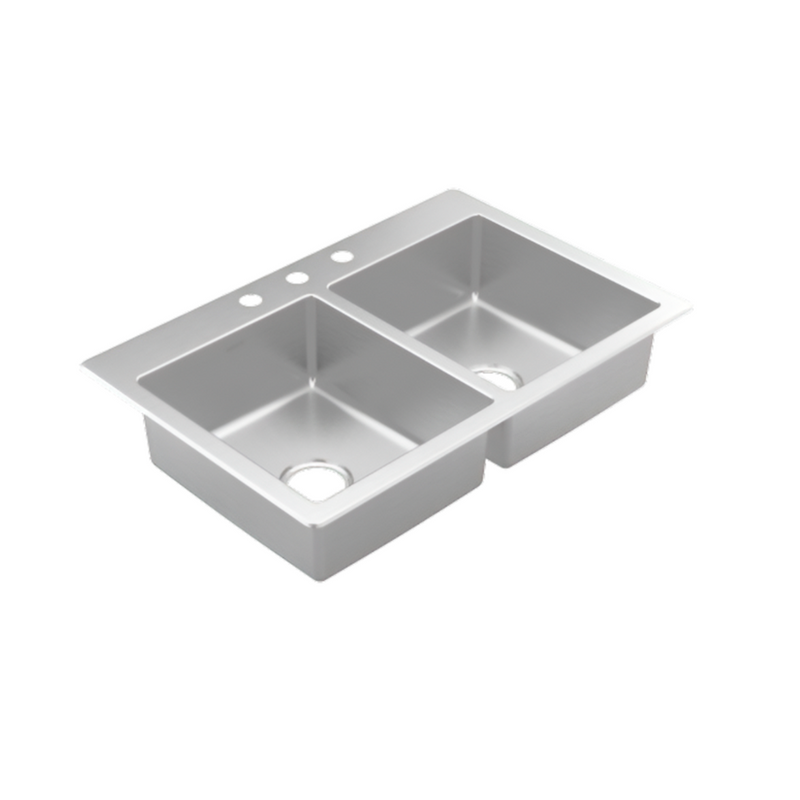 TARJA FREGADERO DOBLE ACERO INOXIDABLE 20"