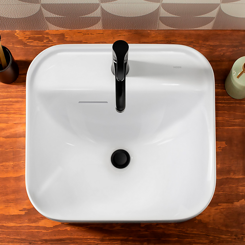 Lavabo sobre cubierta Charmant blanco con rebosadero