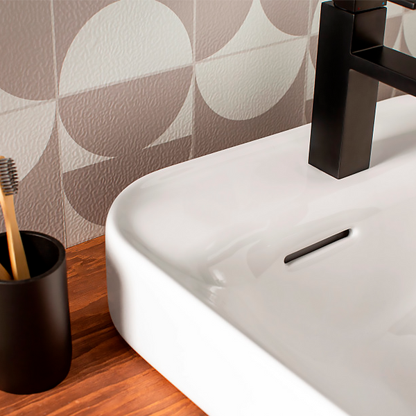 Lavabo sobre cubierta Charmant blanco con rebosadero
