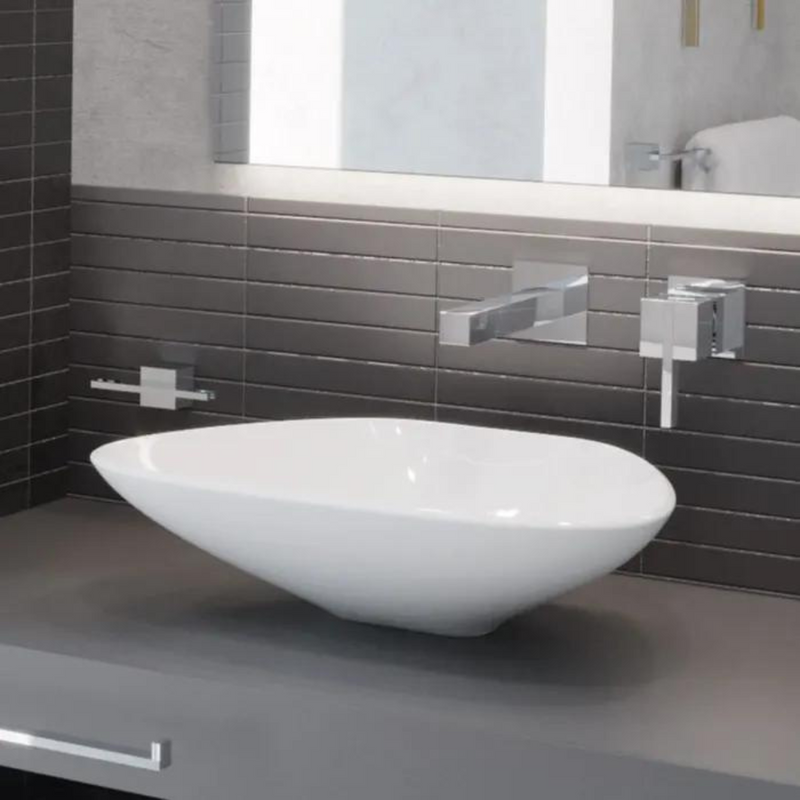 Lavabo de sobreponer sin rebosadero clap blanco
