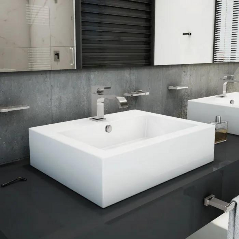 Lavabo de sobreponer con rebosadero futura 1 blanco