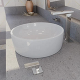 Lavabo de sobreponer sin rebosadero morea blanco