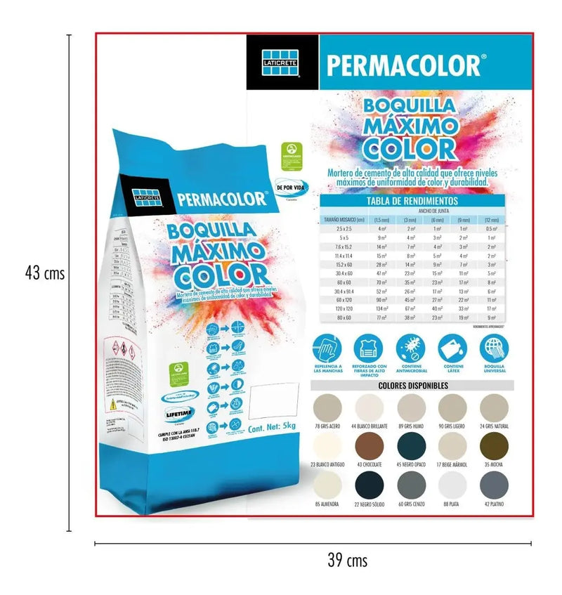 Boquilla Permacolor Universal Antimicrobial 5kg