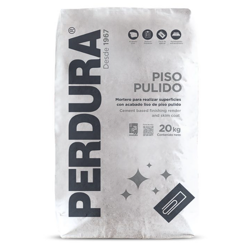 Adhesivo Para Piso Pulido Perdura Gris 20kg