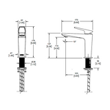 Monomando corto para lavabo Helvex Spiga