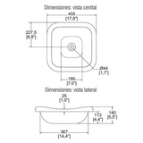 Lavabo de doble instalación sin rebosadero