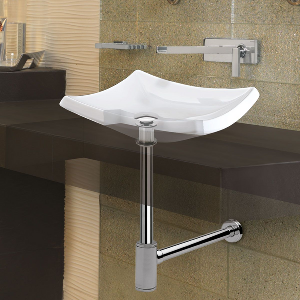 Tubo extensión de 37cm para contra de lavabo cromo TH-001