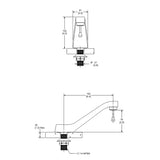 Llave economizadora para lavabo TV-105 cromo