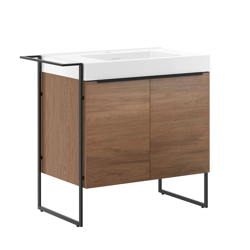 GABINETE TOCADOR PARA BAÑO CASTAÑO