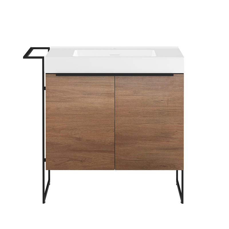 GABINETE TOCADOR PARA BAÑO CASTAÑO