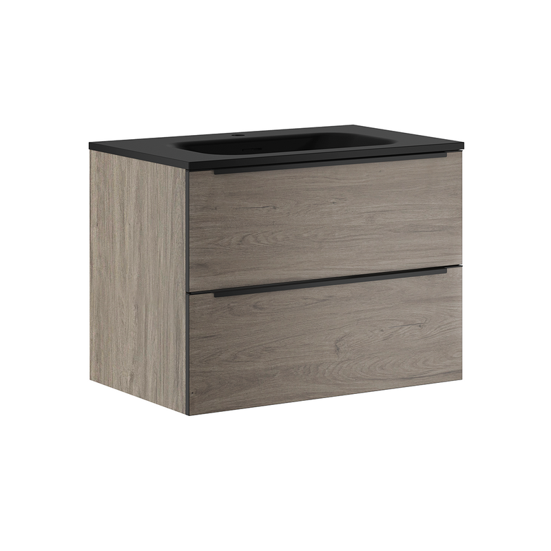 GABINETE TOCADOR PARA BAÑO GRIS ROBLE