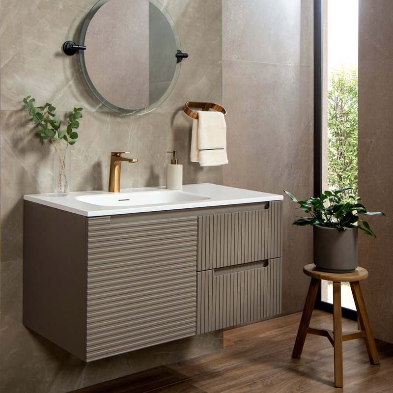 GABINETE TOCADOR PARA BAÑO GRIS LONDON
