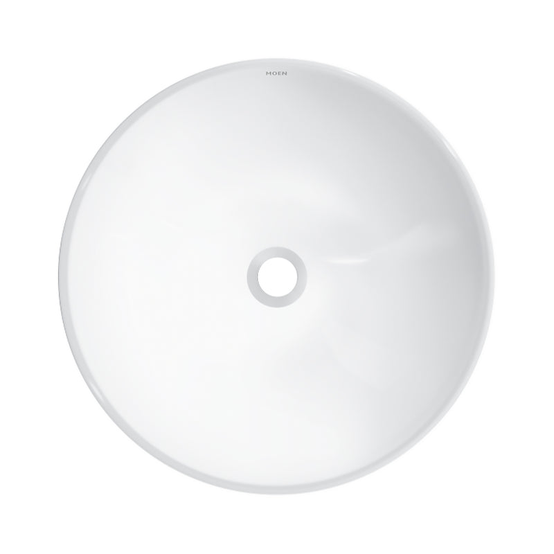 Lavabo redondo sobre cubierta blanco