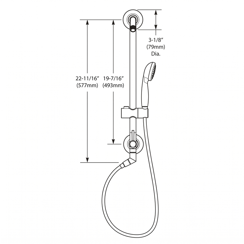RIEL PARA REGADERA MANUAL